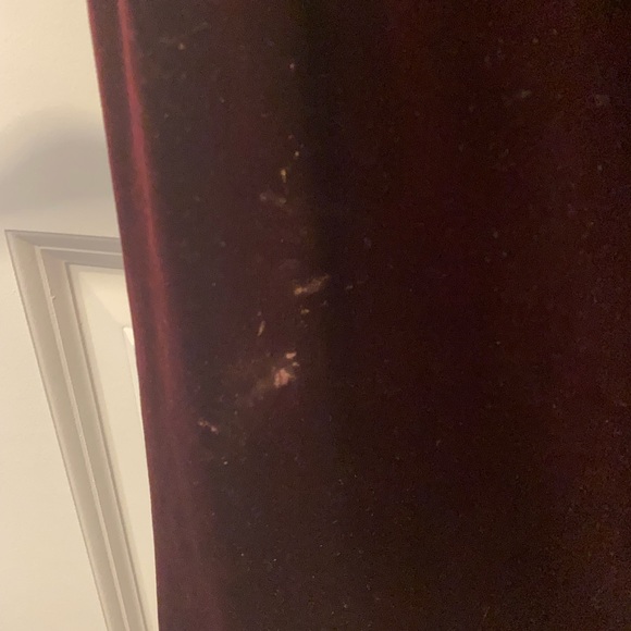 Red velvet body con midi dress size L - Picture 3 of 3